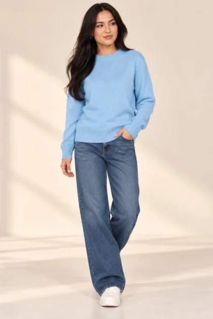 Plain Soft Womens Knitted Jumper