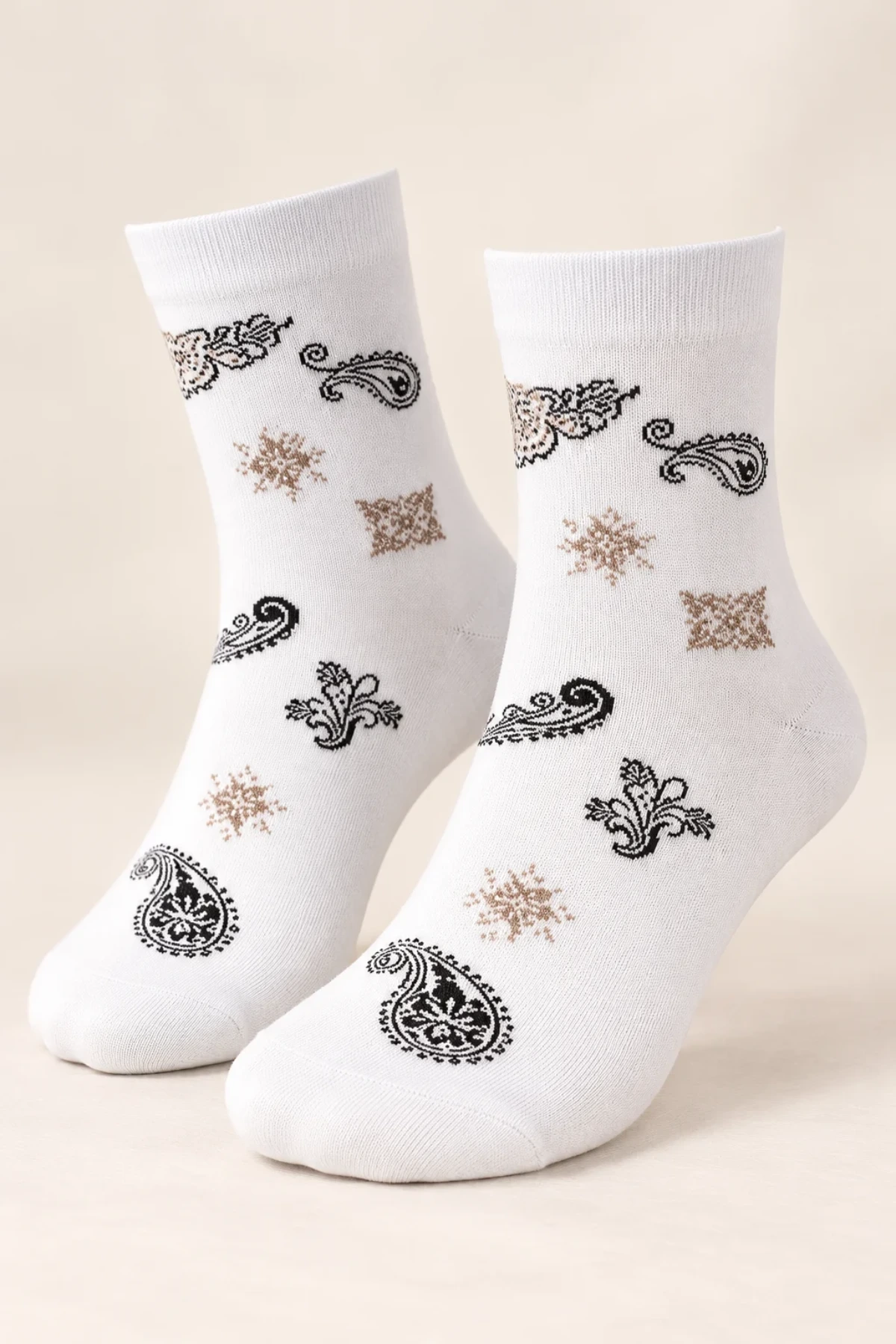 Paisley Print Womens Crew Socks