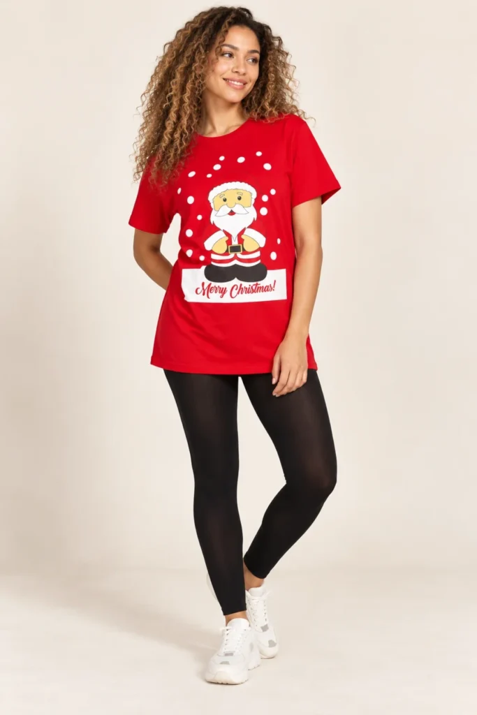 Santa Knitted Christmas Top