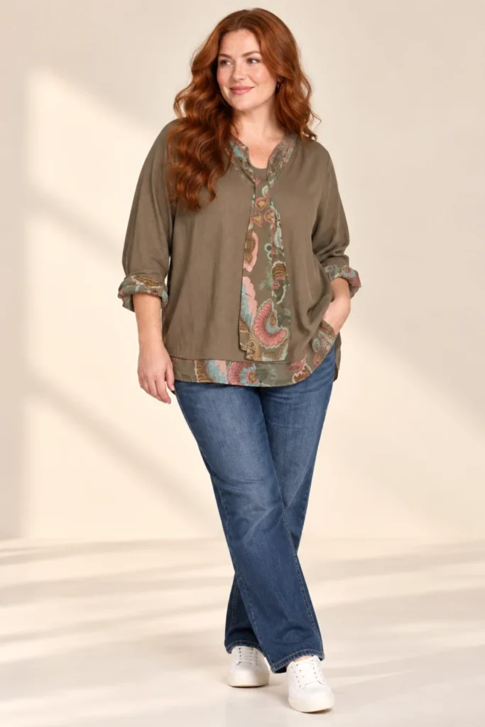 Floral Print Ladies Cotton Top