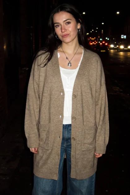 Button Front Knitted Longline Cardigan