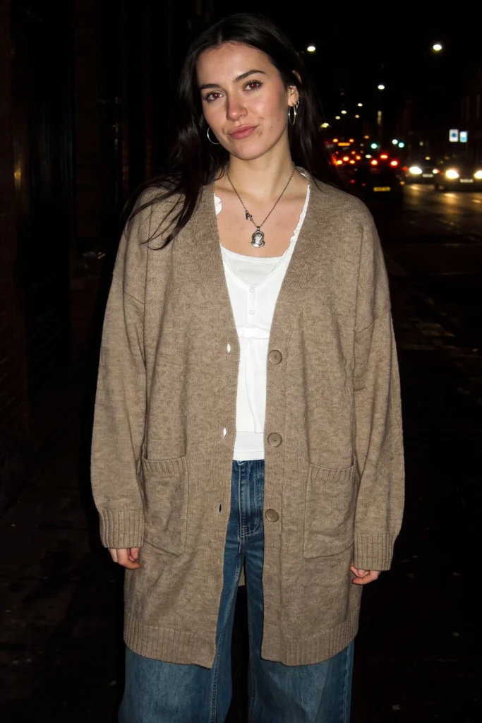 Button Front Knitted Longline Cardigan