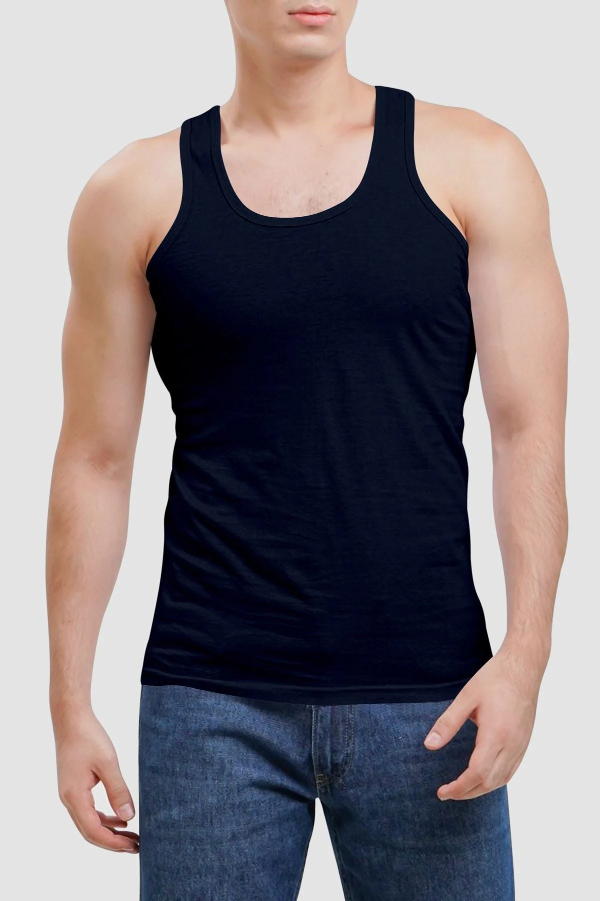 Casual Mens Sleeveless Cotton Vest with Soft Finish