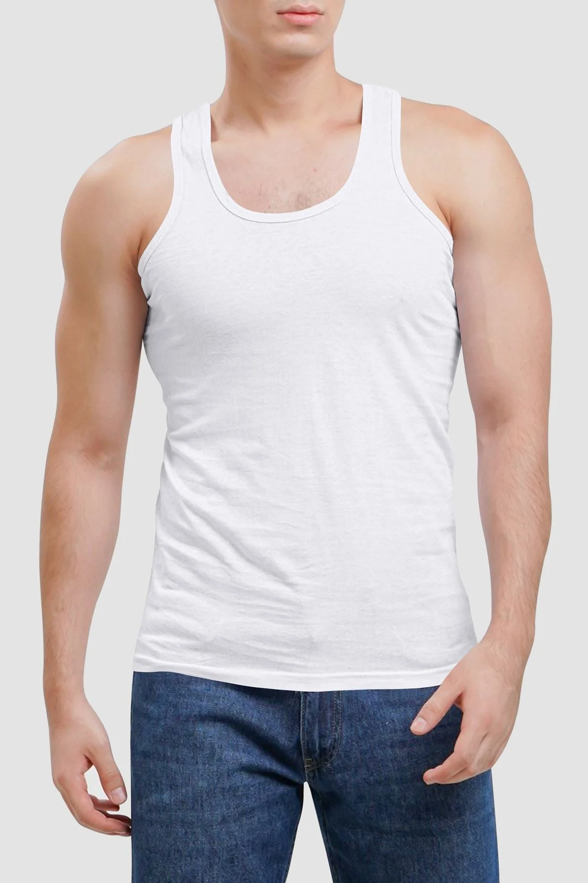 Casual Mens Sleeveless Cotton Vest with Soft Finish