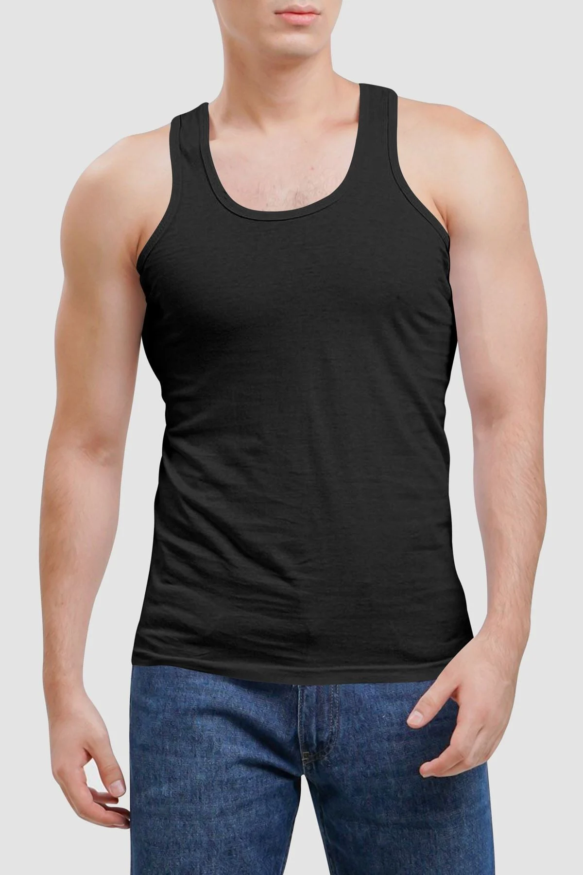Casual Mens Sleeveless Cotton Vest with Soft Finish