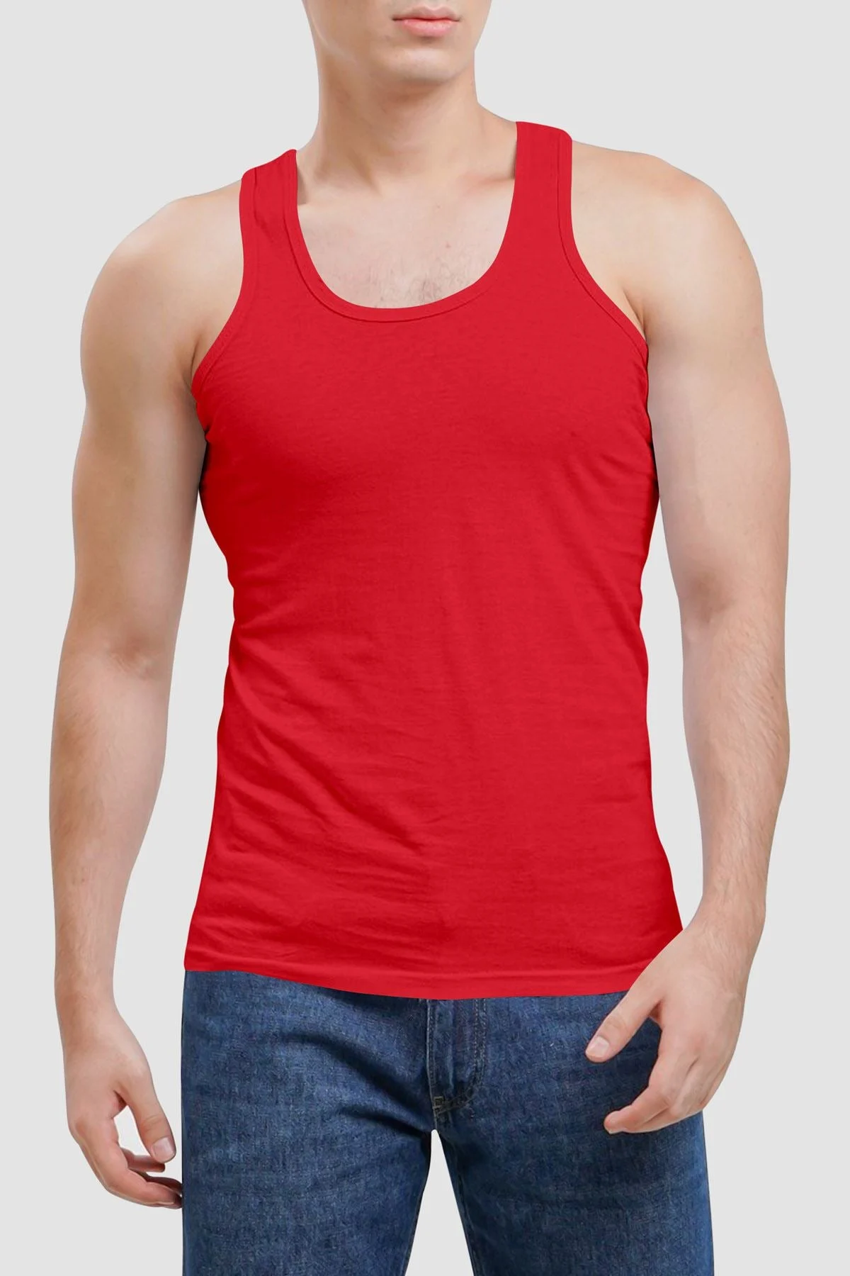 Casual Mens Sleeveless Cotton Vest with Soft Finish