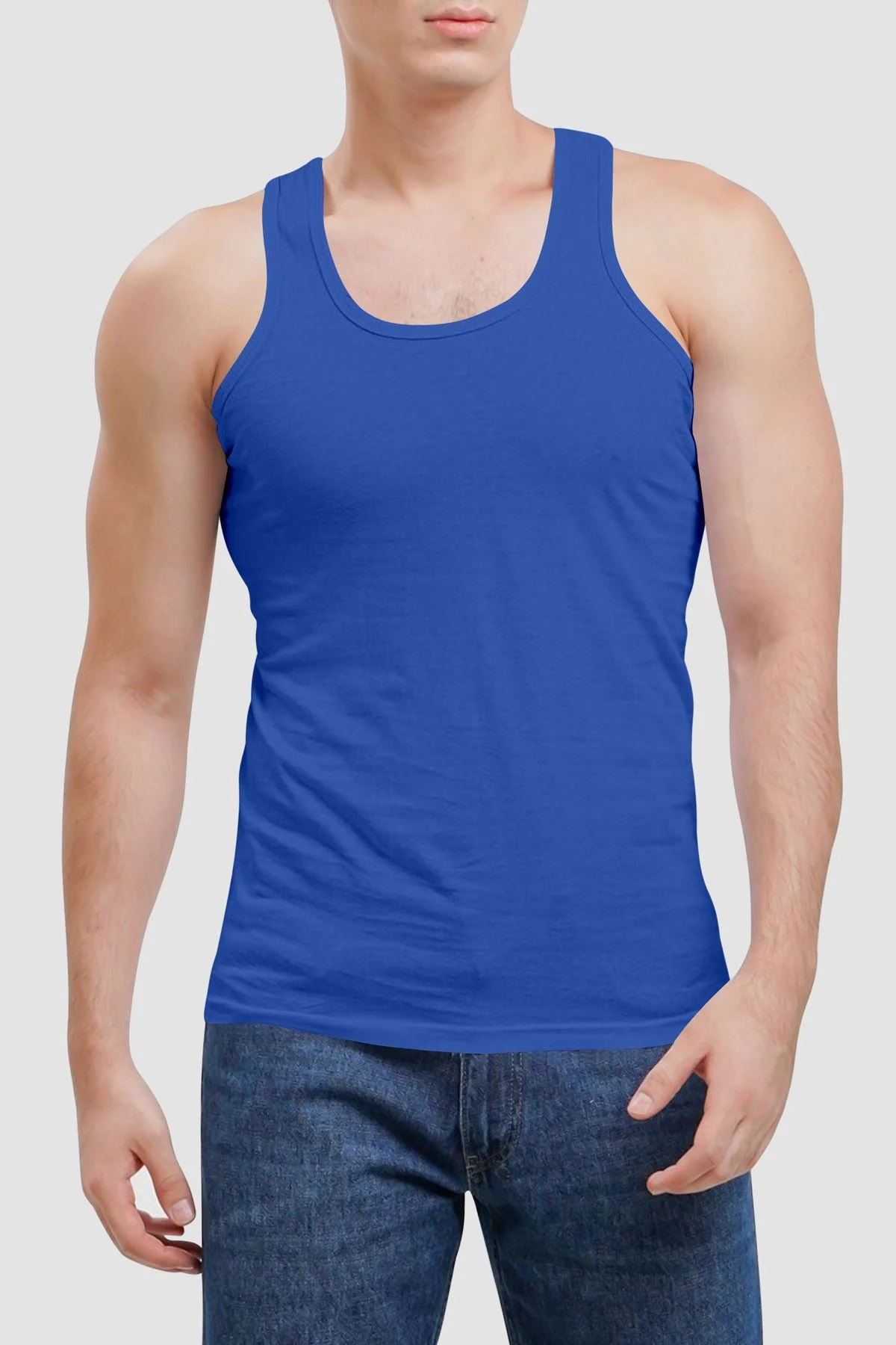 Casual Mens Sleeveless Cotton Vest with Soft Finish