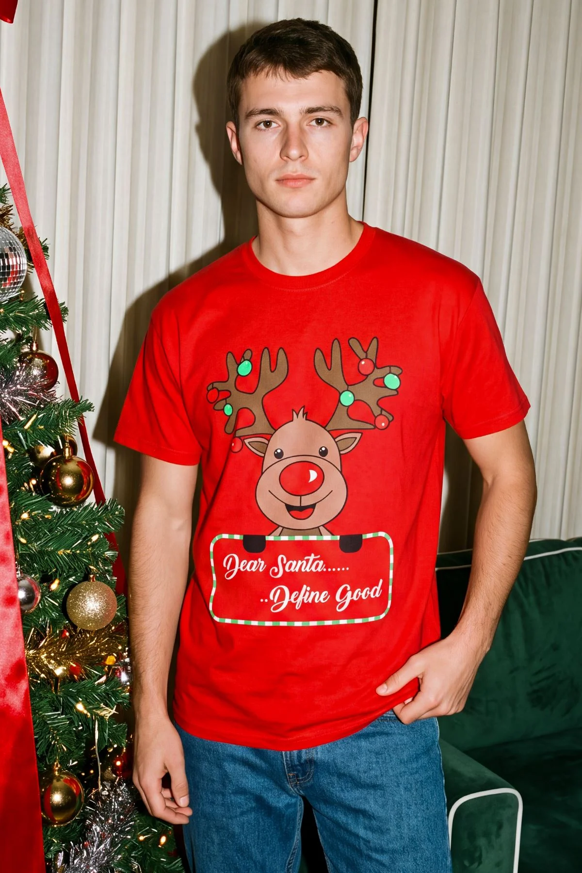 Dear Santa Knitted Christmas T-Shirt