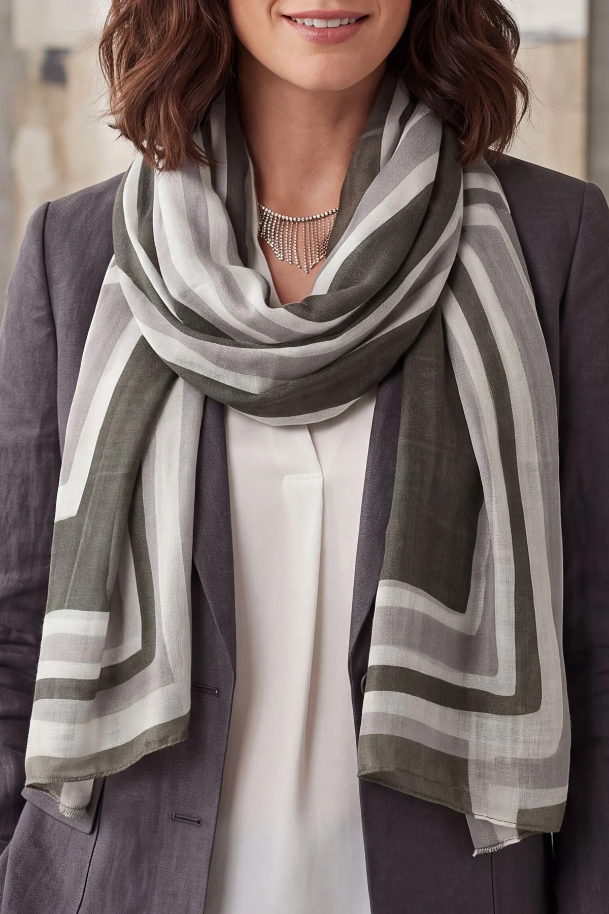 Geometric Print Scarves