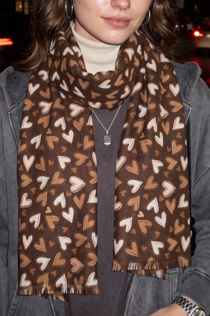 Heart Print Scarves