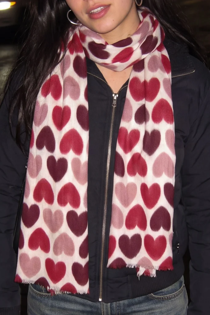 Heart Print Scarves