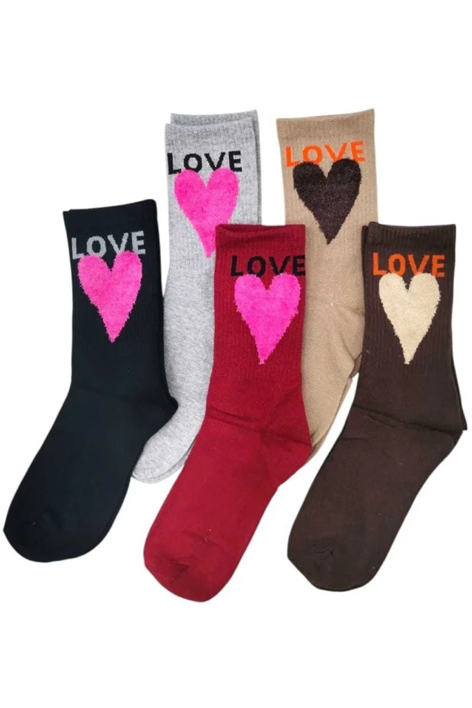 Love Heart crew Socks