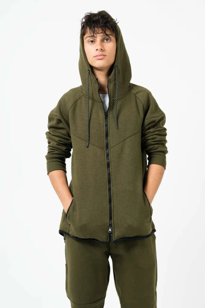 Mens Tracksuit Set with Zip Hoodie