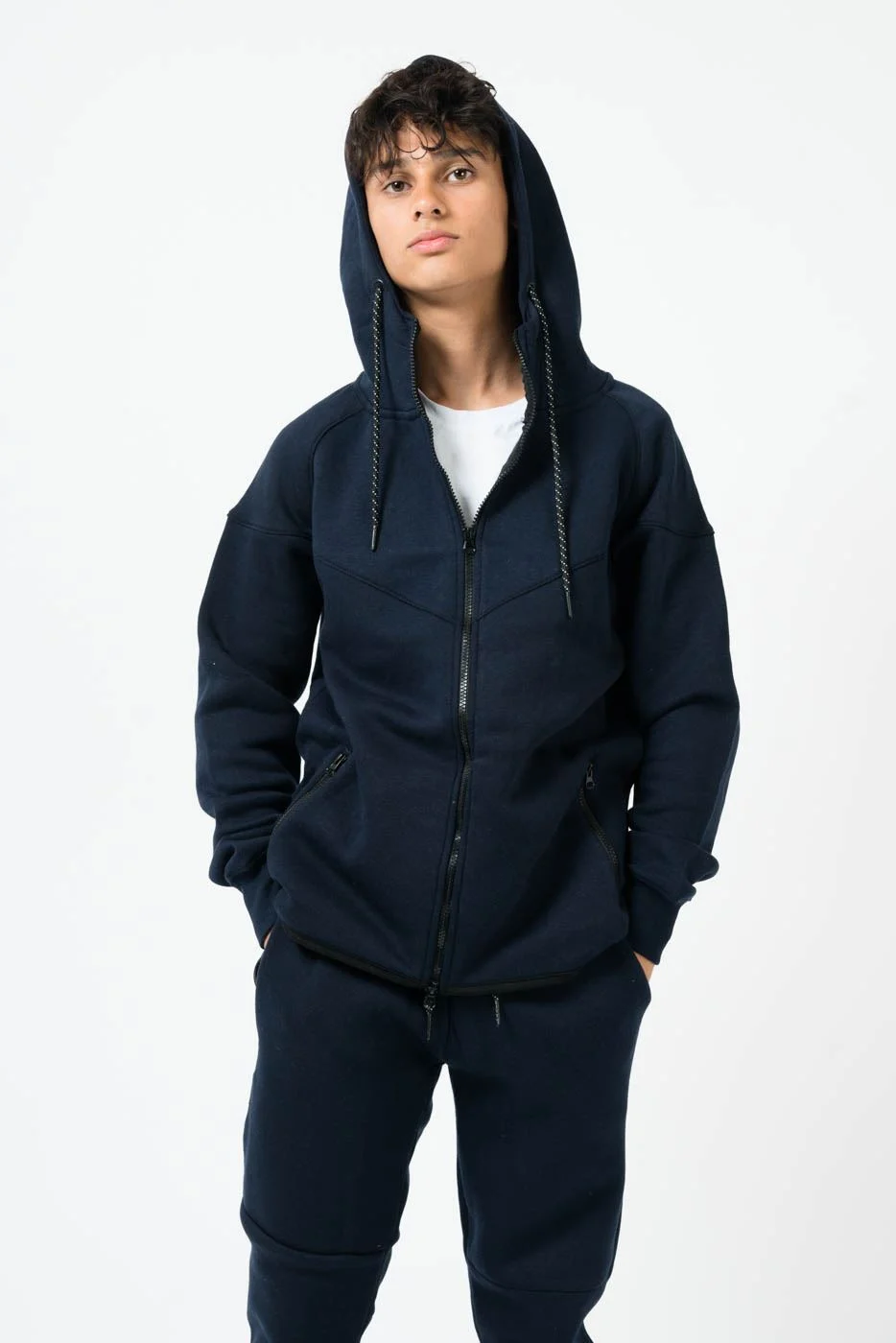 Mens Tracksuit Set with Zip Hoodie