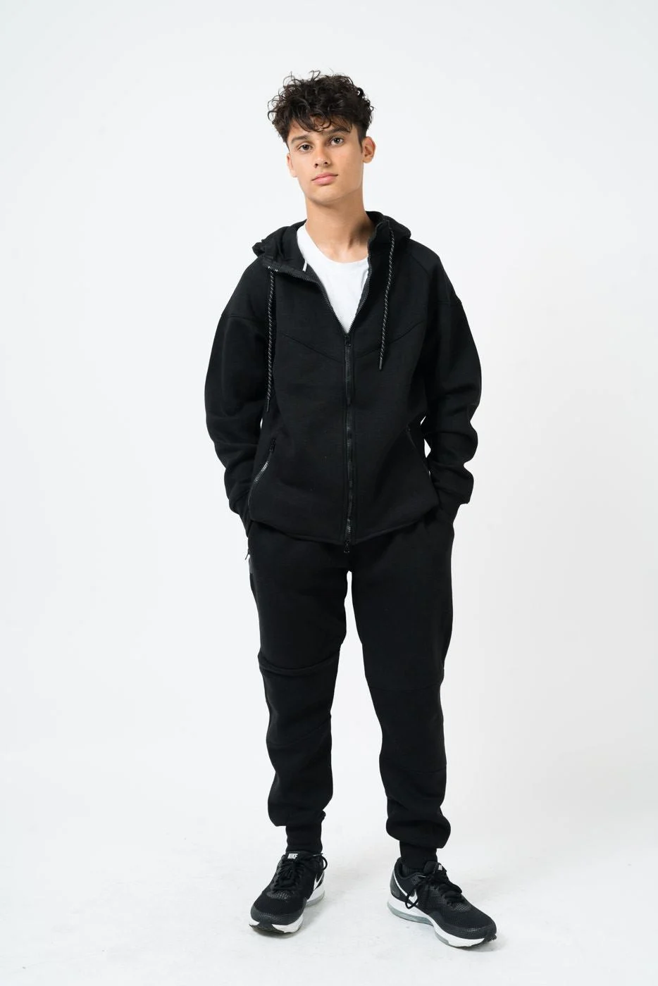 Mens Tracksuit Set with Zip Hoodie