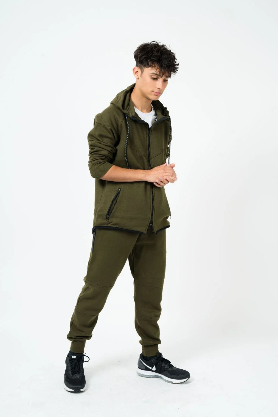 Mens Tracksuit Set with Zip Hoodie