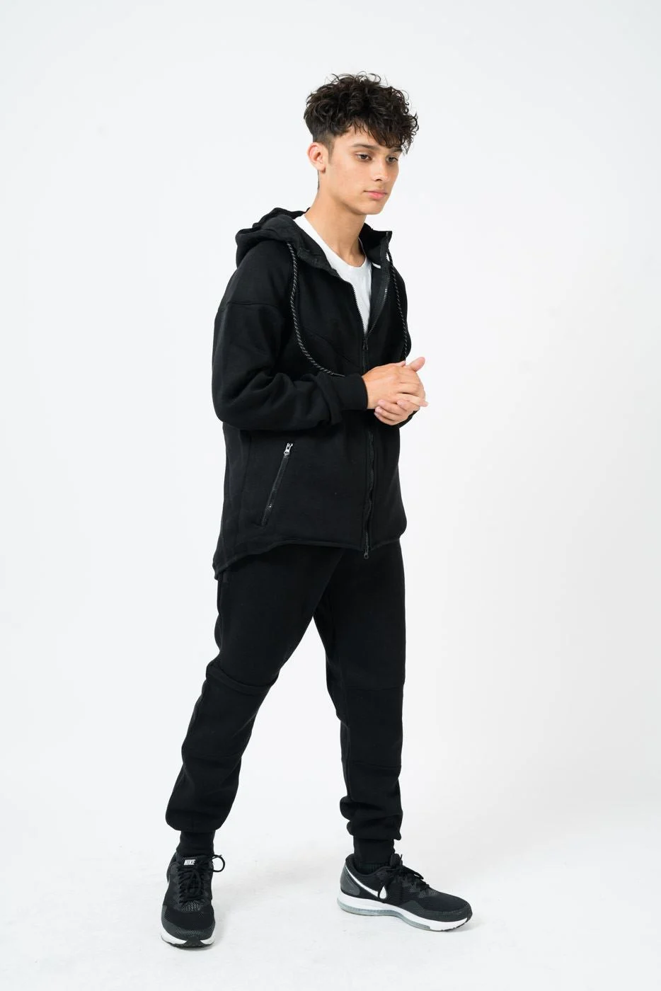 Mens Tracksuit Set with Zip Hoodie