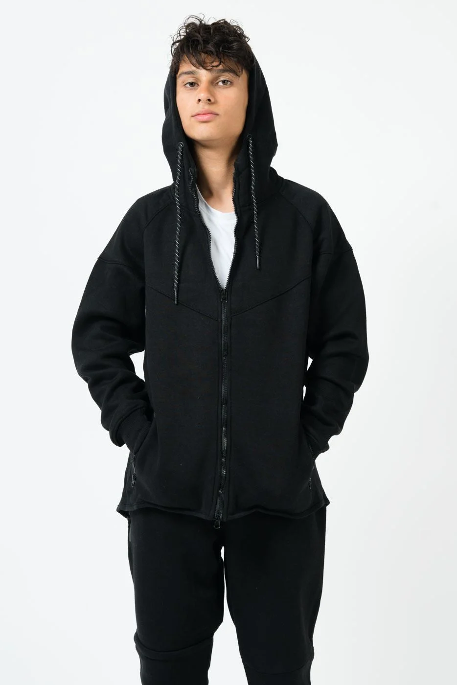 Mens Tracksuit Set with Zip Hoodie