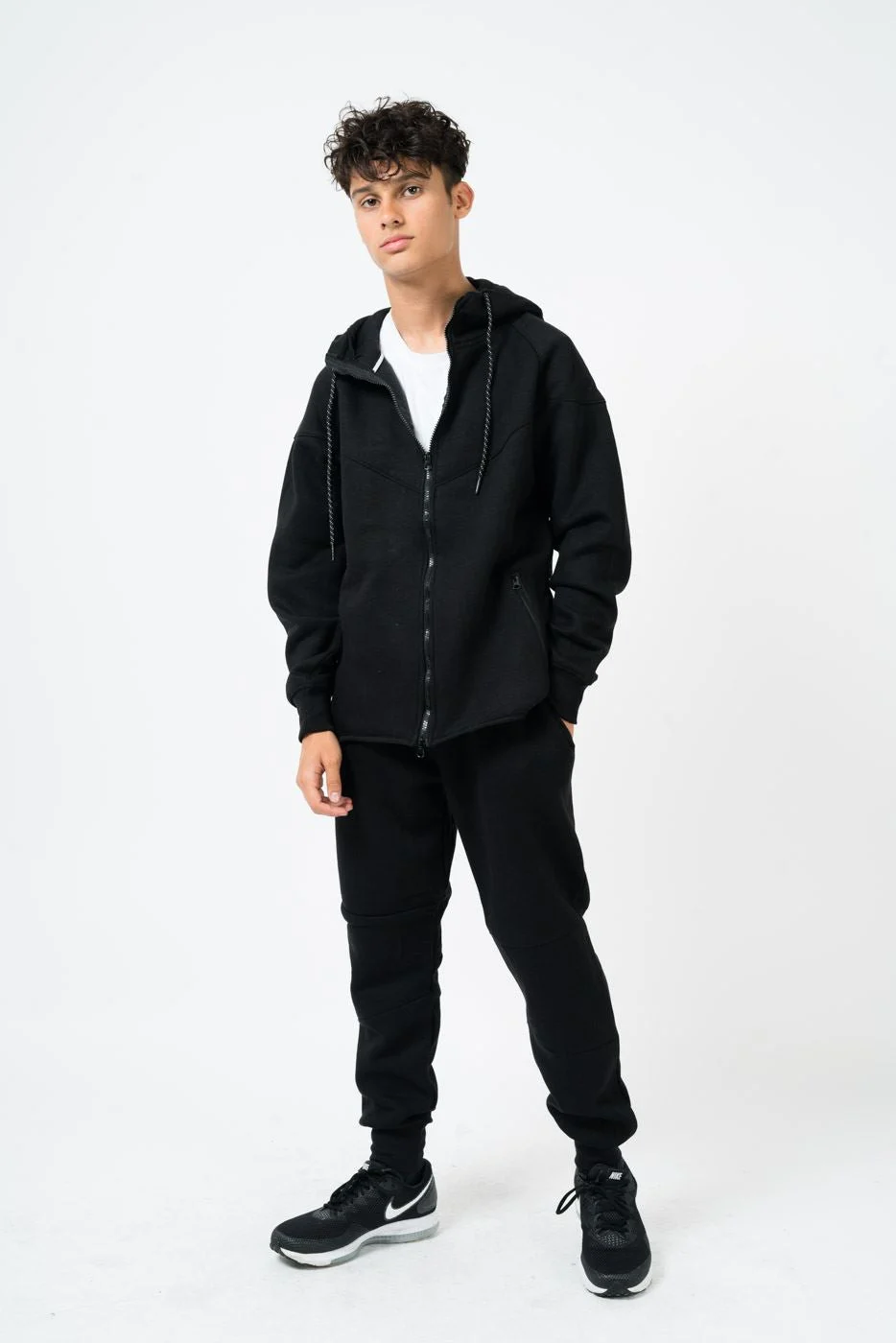 Mens Tracksuit Set with Zip Hoodie