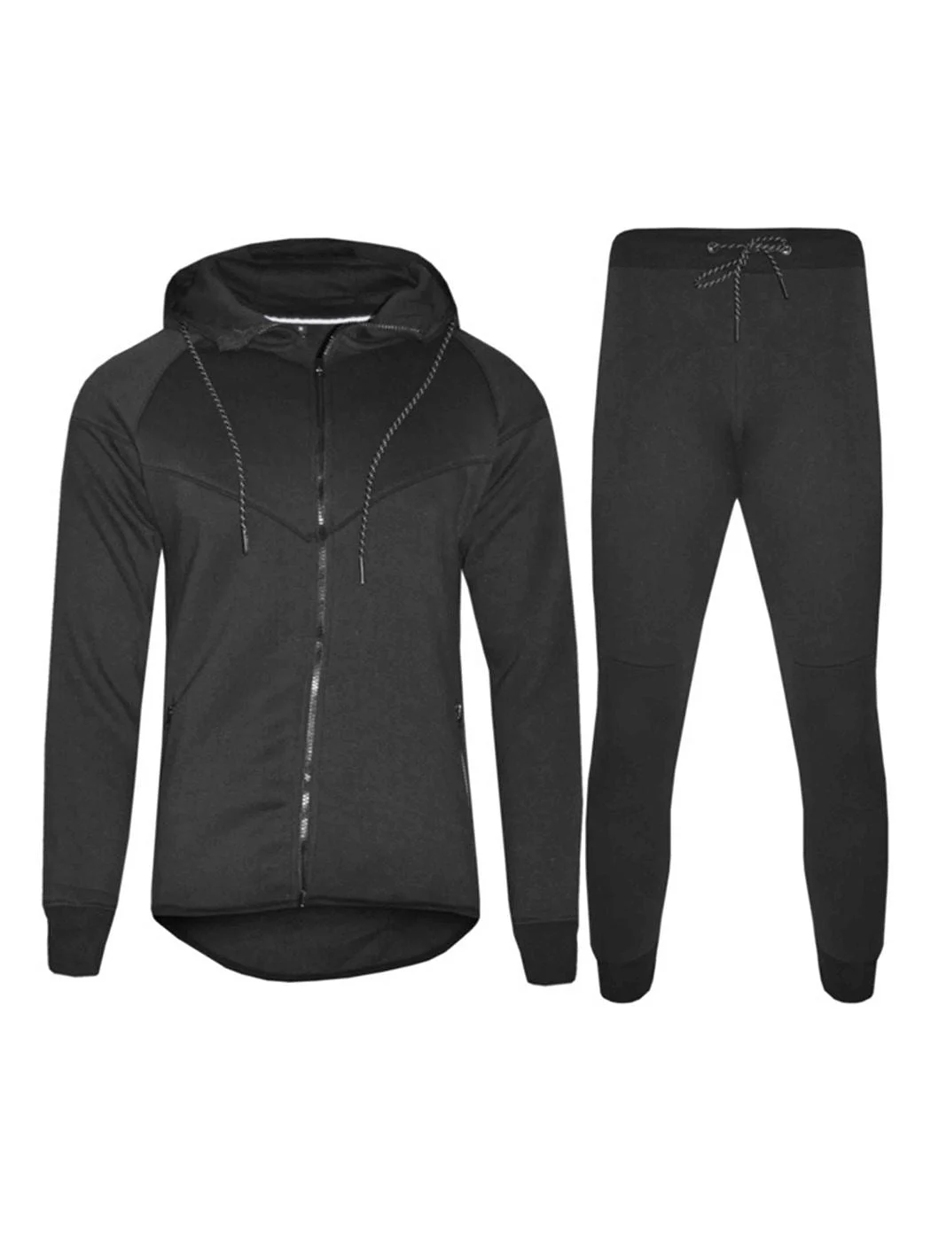 Mens Tracksuit Set with Zip Hoodie