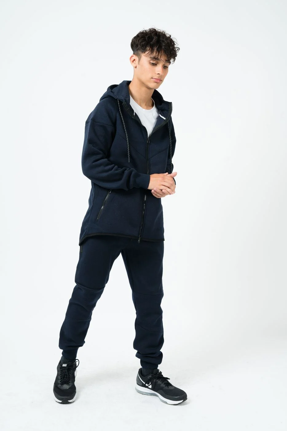 Mens Tracksuit Set with Zip Hoodie