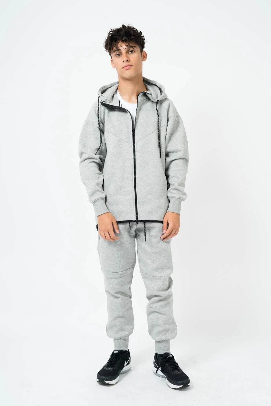 Mens Tracksuit Set with Zip Hoodie