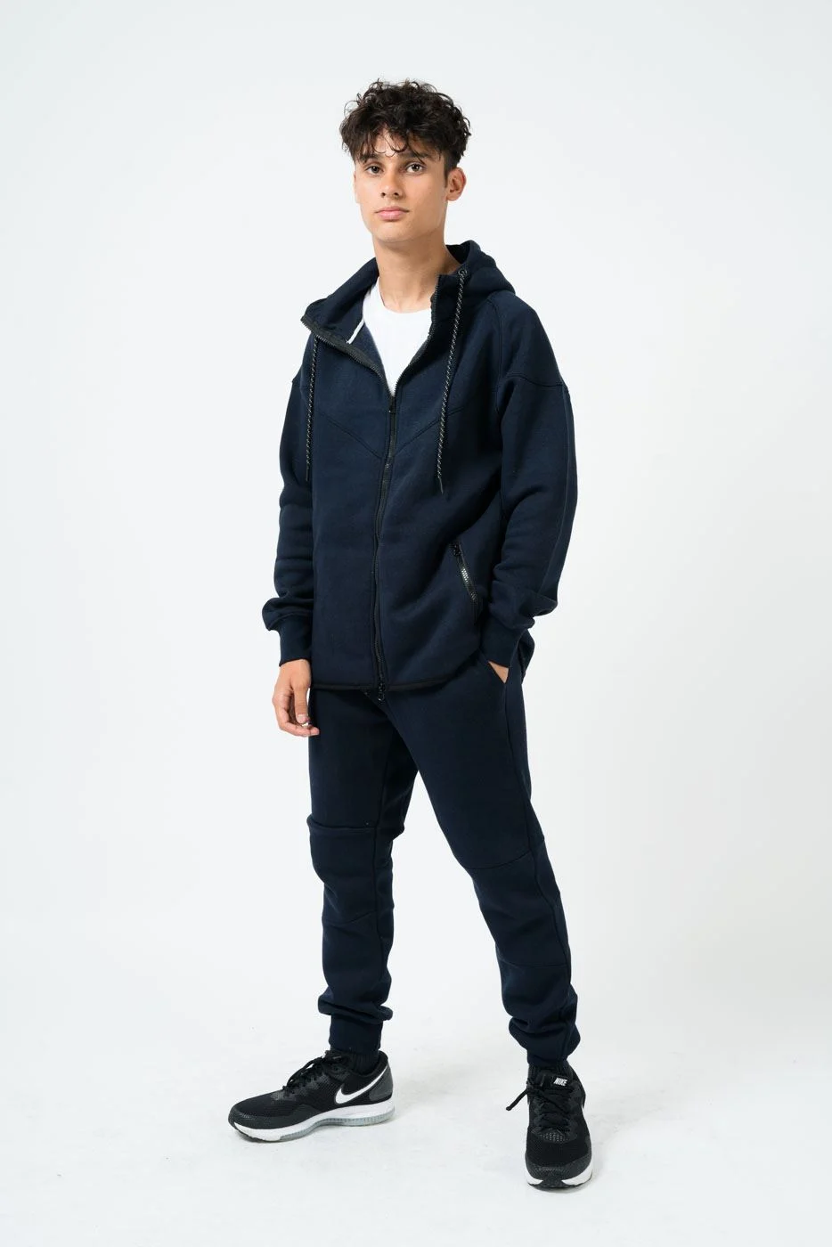 Mens Tracksuit Set with Zip Hoodie