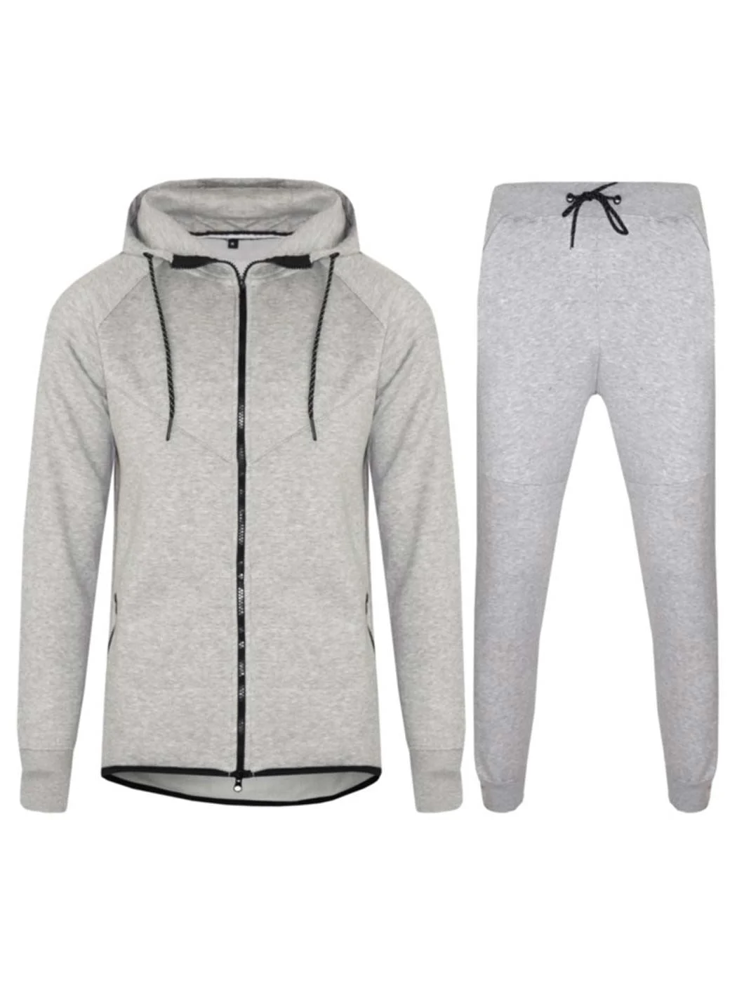 Mens Tracksuit Set with Zip Hoodie
