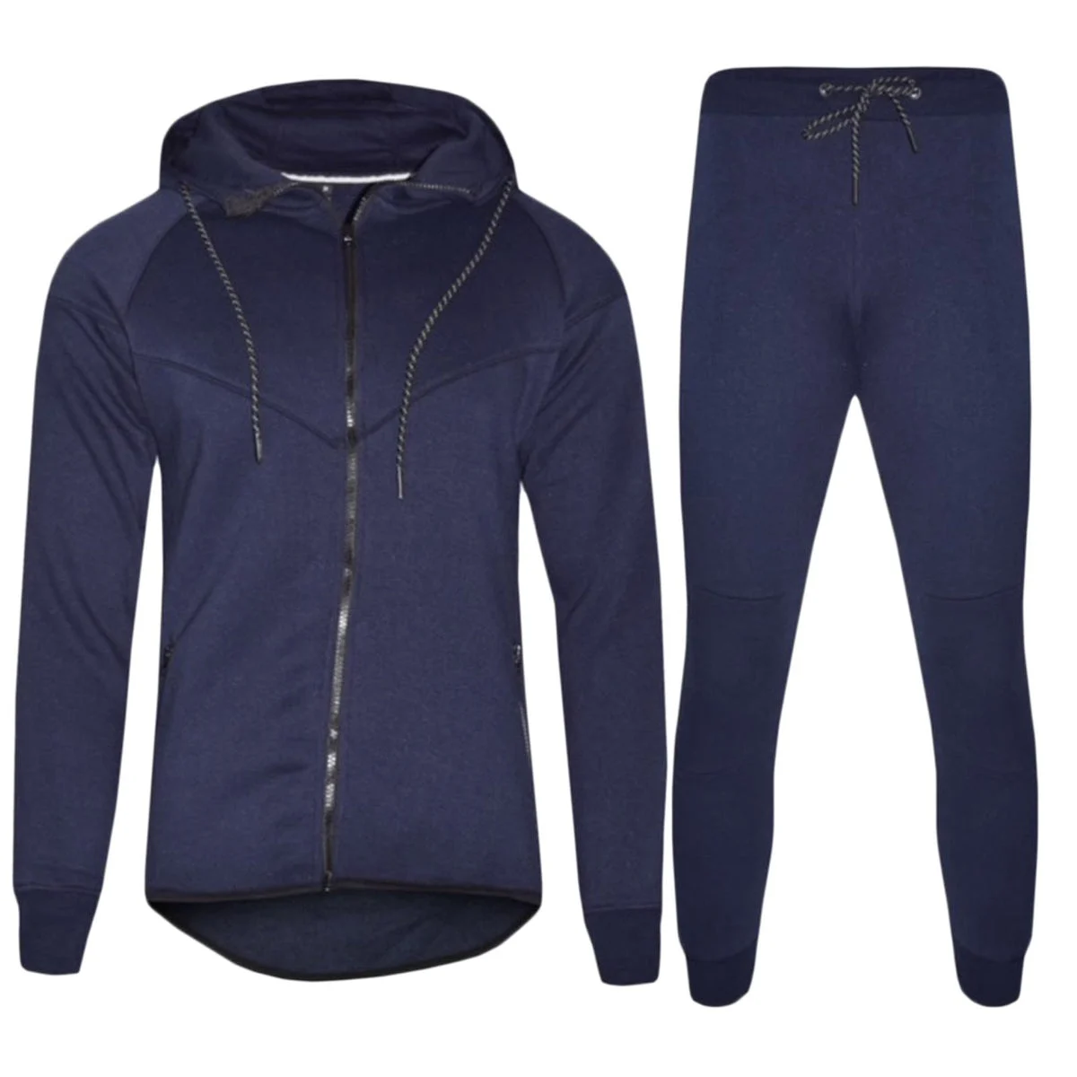 Mens Tracksuit Set with Zip Hoodie