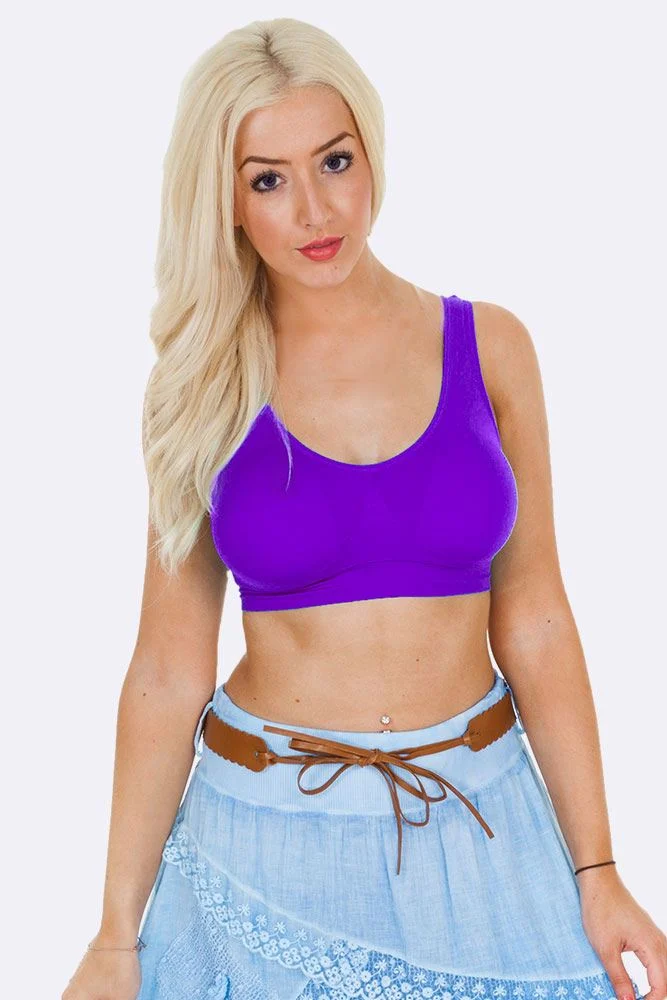 Non Wired Padded Bra with Seamless Stretch Fit