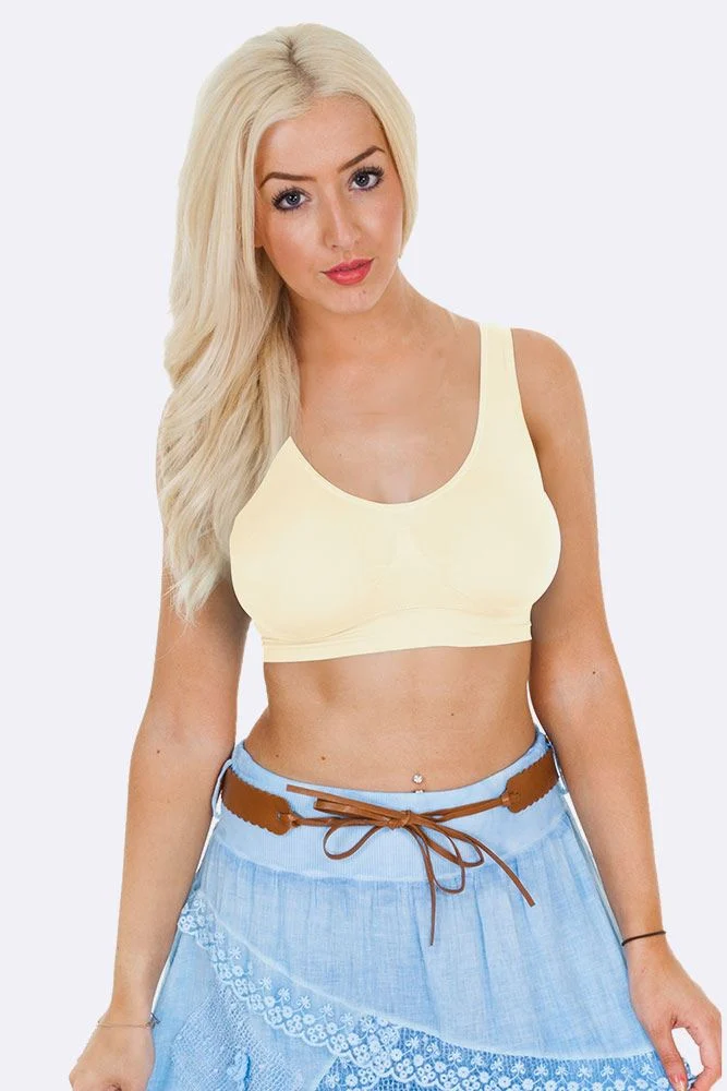 Non Wired Padded Bra with Seamless Stretch Fit