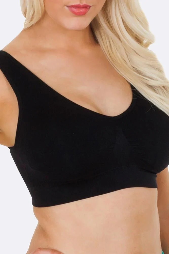 Non Wired Padded Bra with Seamless Stretch Fit