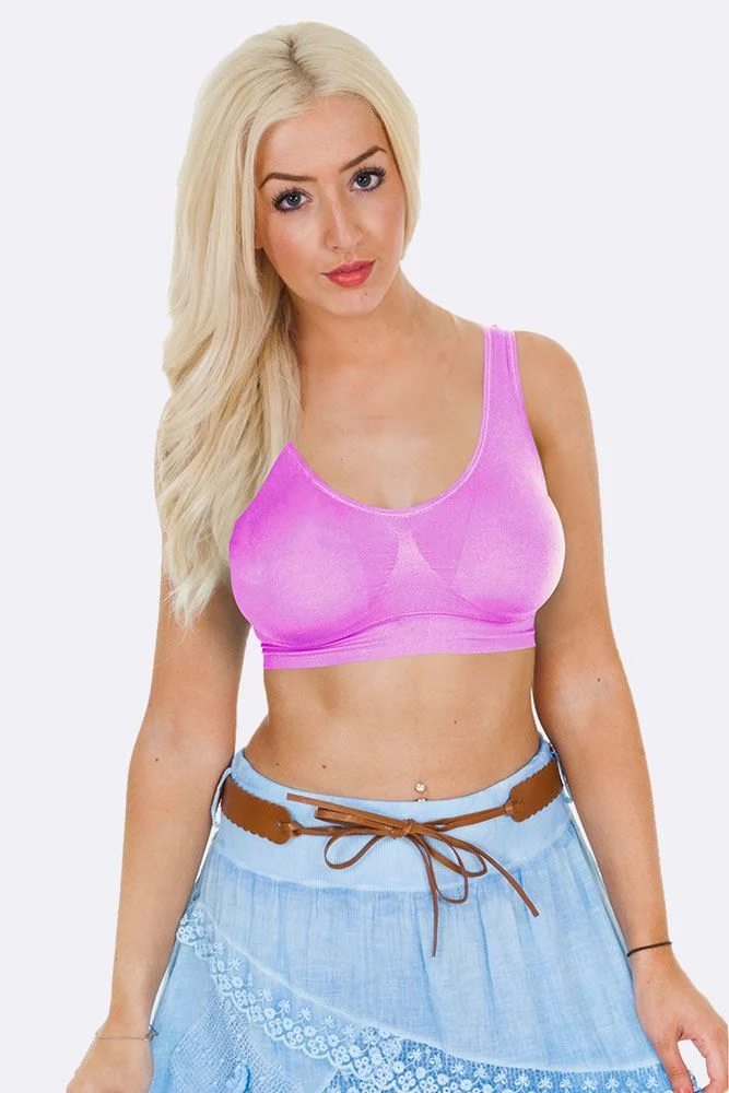 Non Wired Padded Bra with Seamless Stretch Fit