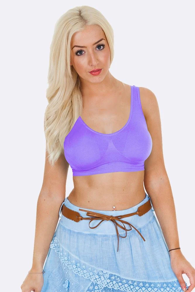 Non Wired Padded Bra with Seamless Stretch Fit