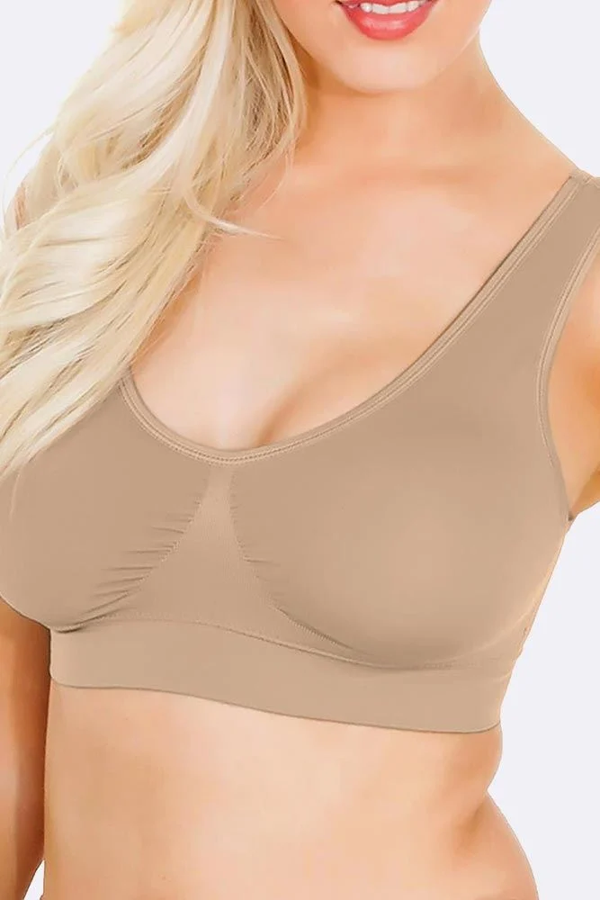 Non Wired Padded Bra with Seamless Stretch Fit