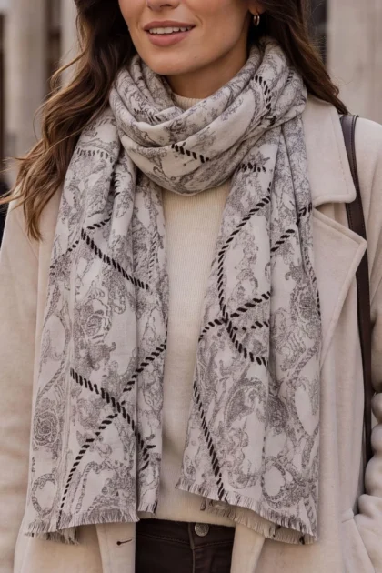 Rope Pattern Fringe Scarves