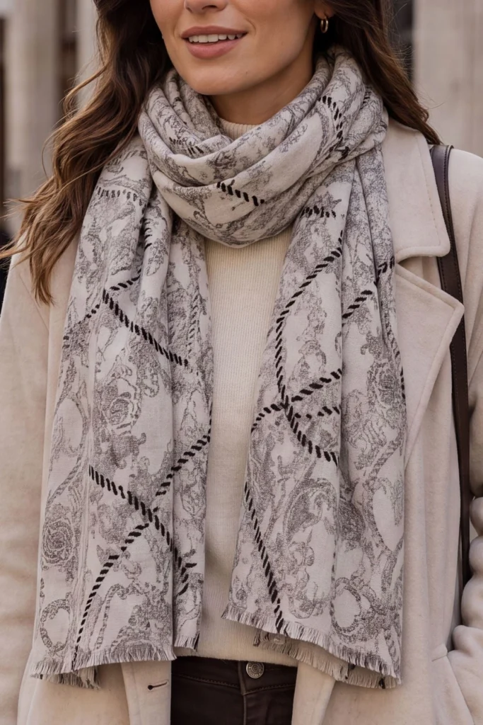 Rope Pattern Fringe Scarves