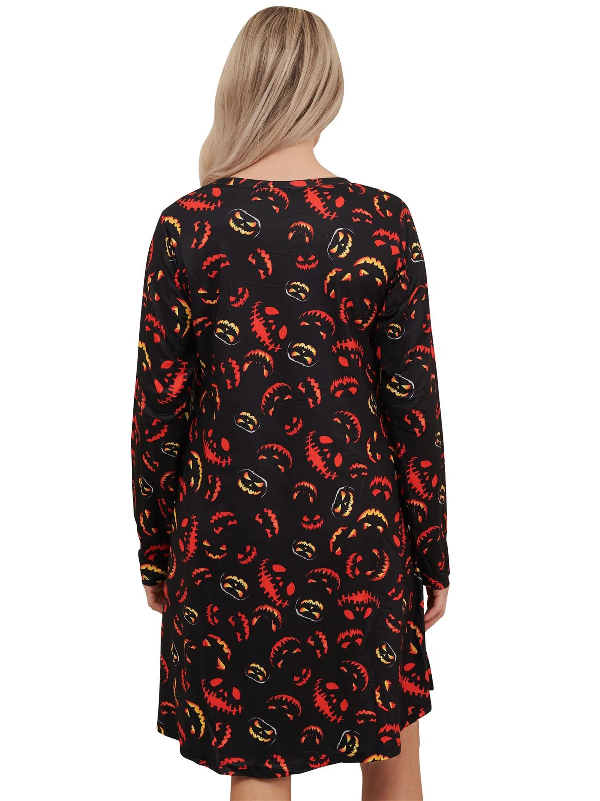Scary Pumpkins Print Halloween Dress