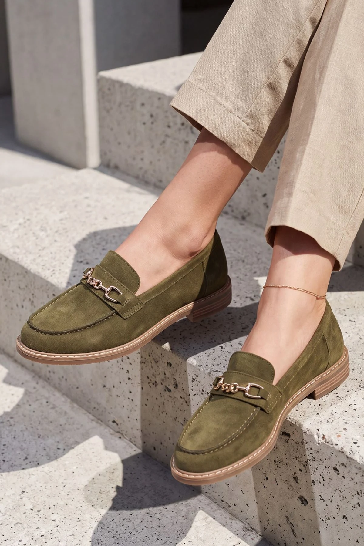 Slip On Womens Suede Loafers