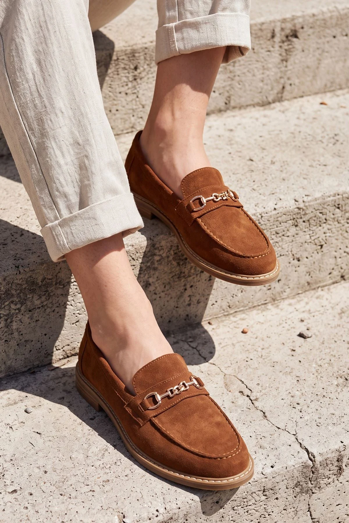 Slip On Womens Suede Loafers