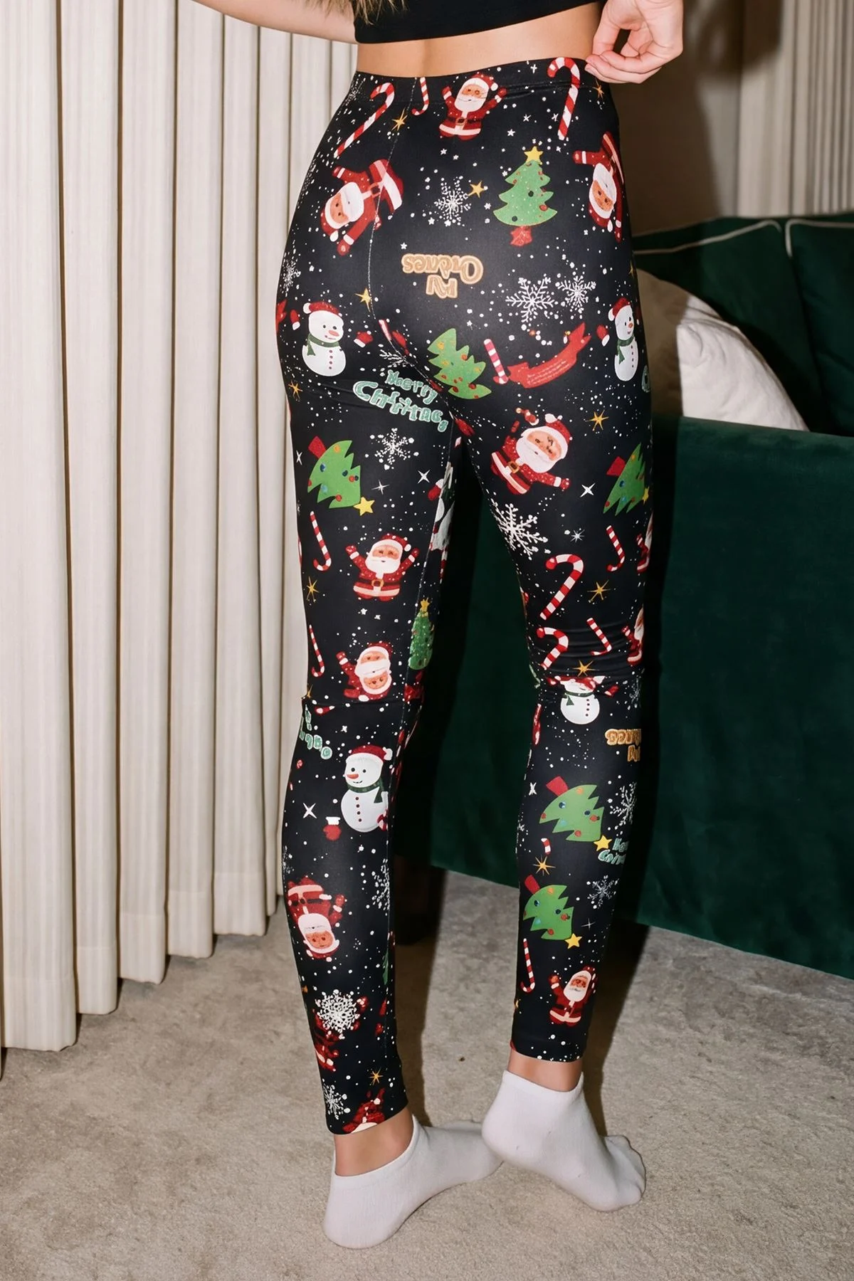 Snowflake Galaxy Print XMAS Legging