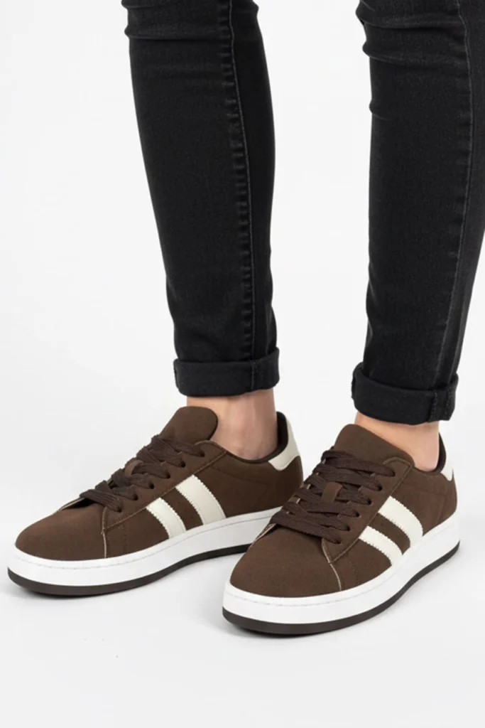 suede Gum Sole Lace Up Trainer