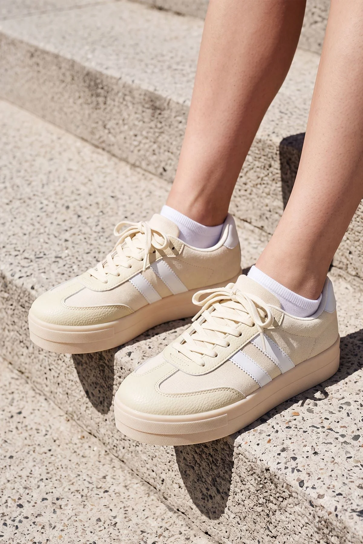 Suede Lace Up Platform Shoes