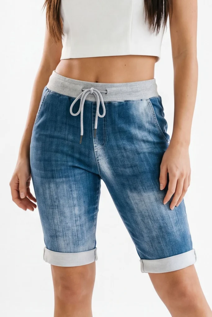 Womens 3/4 Length Tie Dye Drawstring Trouser