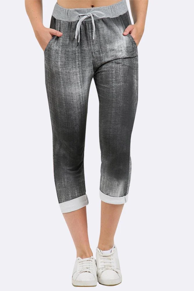 Womens Italian Tie Dye Cotton Trousers
