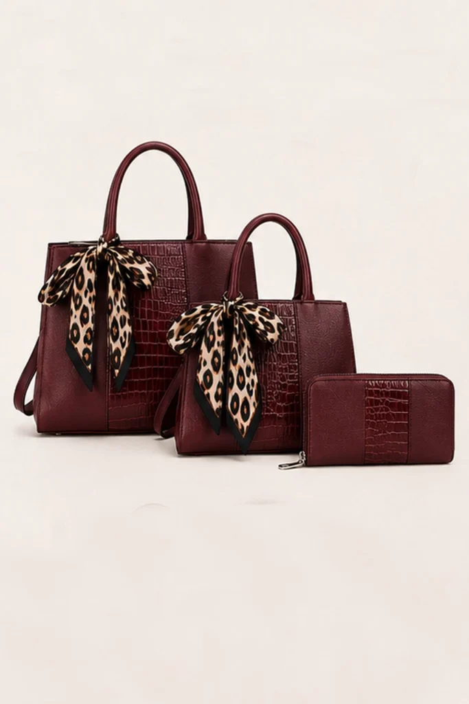 Womens Leopard Print Top Handle Bag
