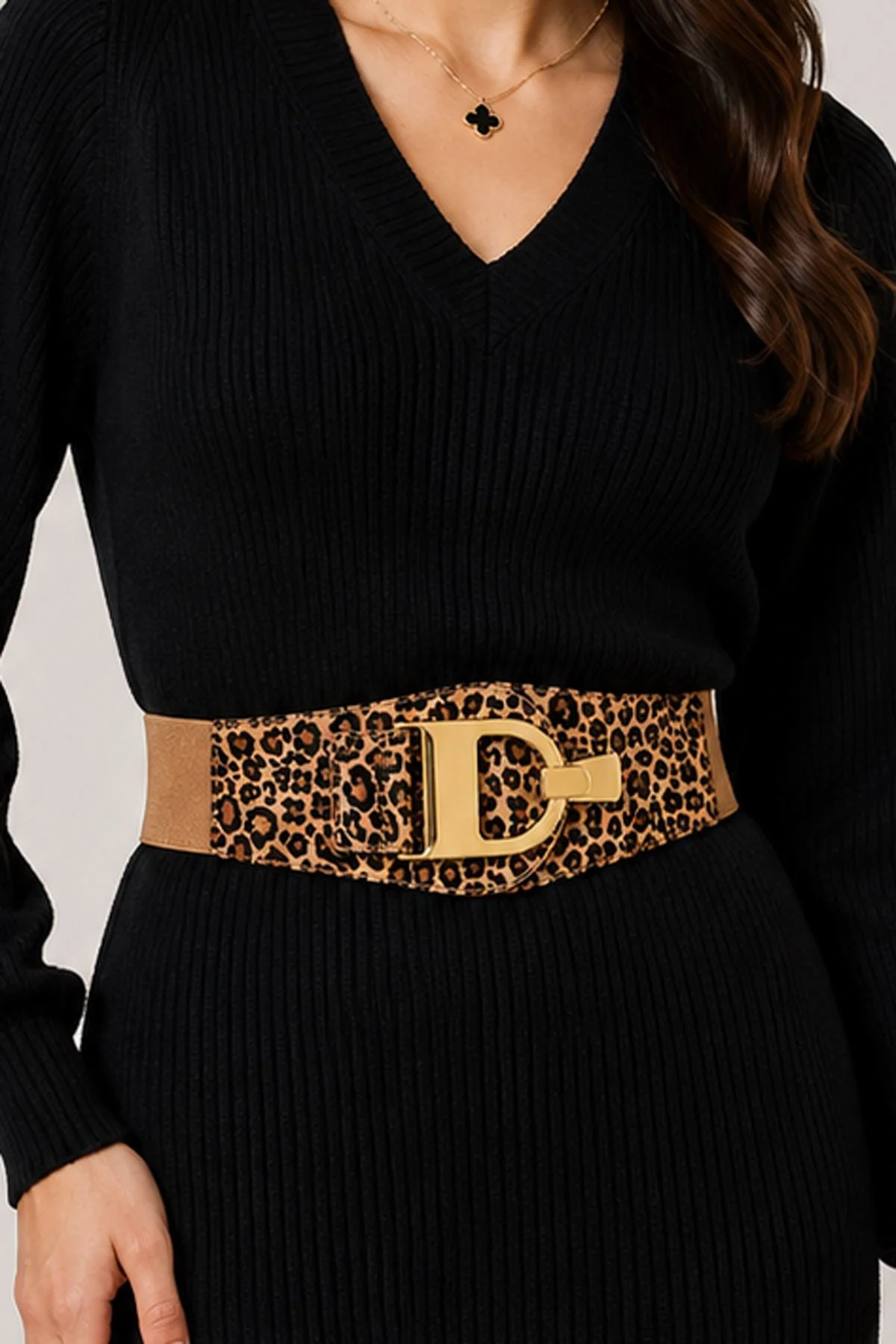 Womens Wide Elastic Waist Belt